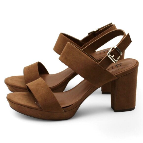 Jazminn Womens Faux Suede Ankle Strap Slingback Sandals - Picture 4 of 8